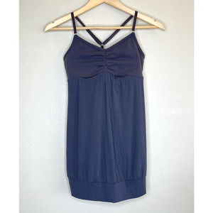 Beyond Yoga open twist back racerback Shelf Bra Tank Size Small